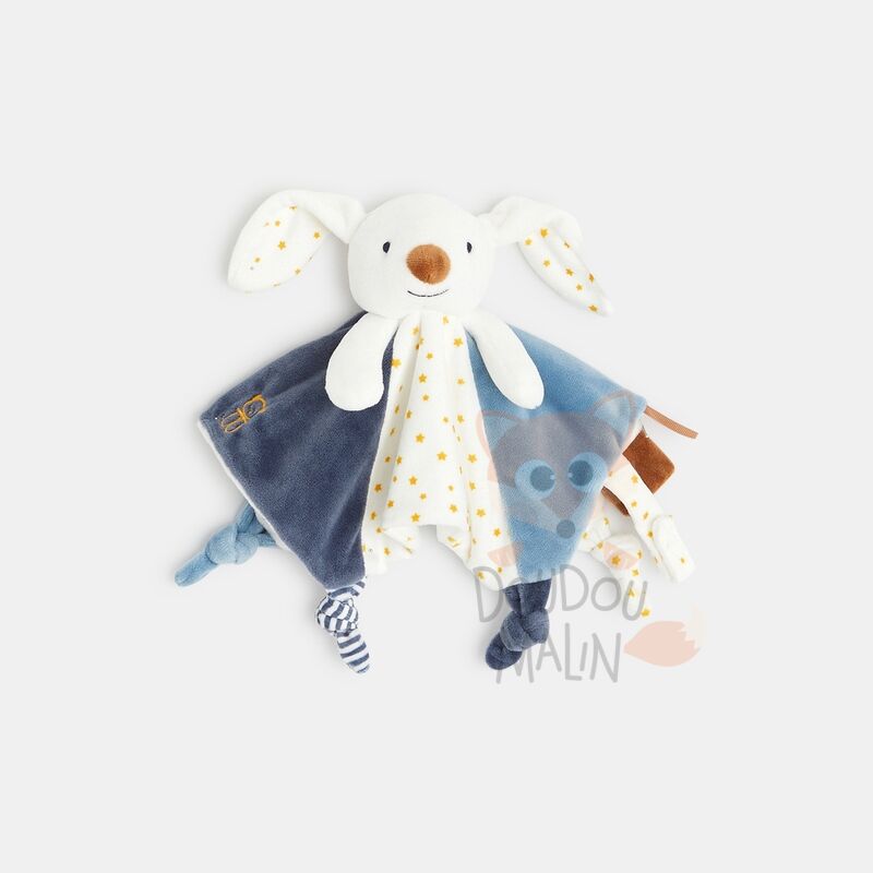 Obaïbi plat lapin bleu blanc étoile 25 cm 